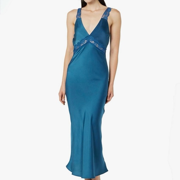 Chic Teal Midi Dress for Women - Picture 1 of 12